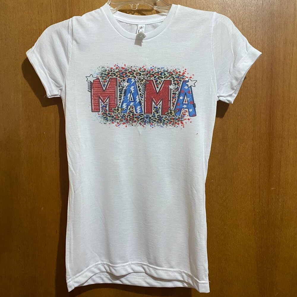 Women's American Print MAMA Tee